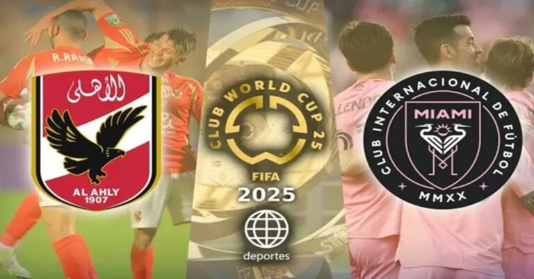 En la foto, cartel que anuncia el partido inaugural del Mundial de Clubes