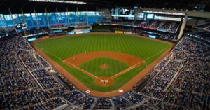 En la foto, el estadio de los Marlins