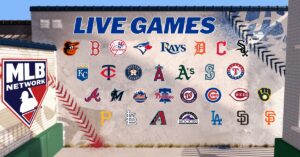 En la foto, los logos de los equipos de la MLB