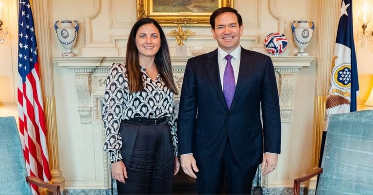 En la foto, Rosa María Paya y Marco Rubio