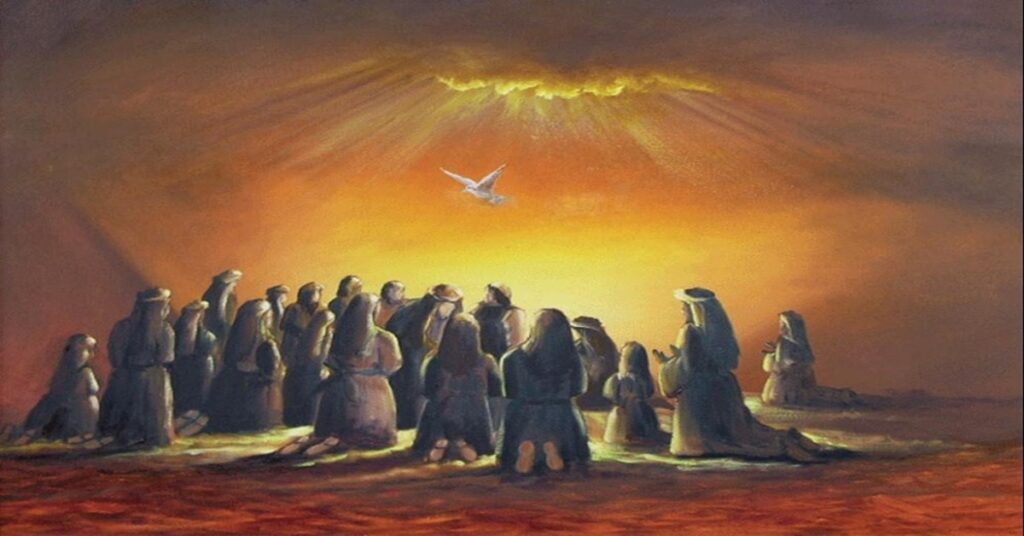 En la foto, una imagen alusiva a Domingo de Pentecostés