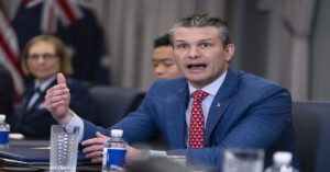 En la foto, el secretario de Defensa de EEUU, Pete Hegseth