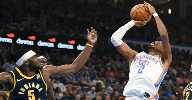 En la foto, la estrella de los Thunder de Oklahoma, Shai Gilgeous-Alexander