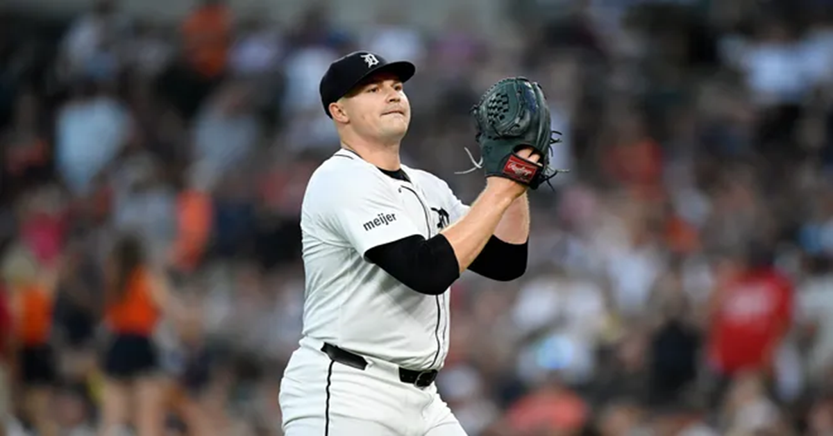 En la foto, el lanzador de los Tigres Tarik Skubal