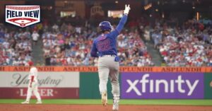 En la foto, Juan Soto da la vuelta al cuadro tras pegar jonrón