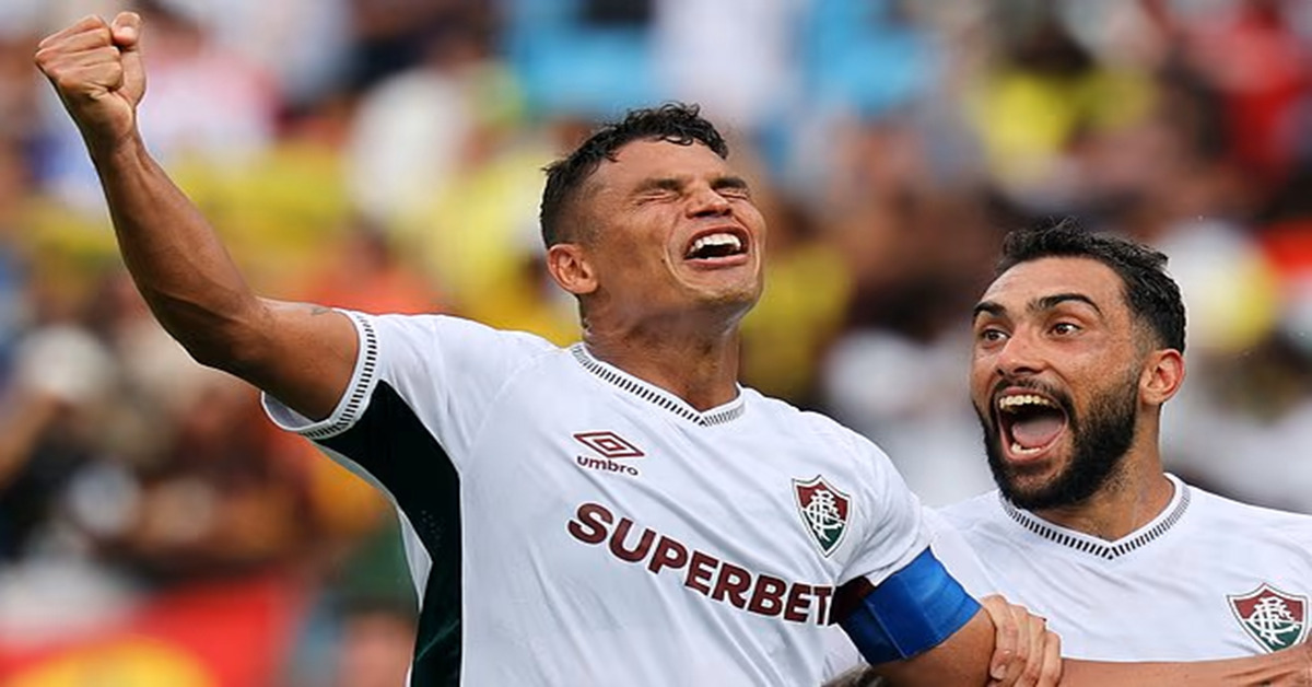 En la foto, Thiago Silva celebra triunfo de Fluminense ante el Inter de Milán