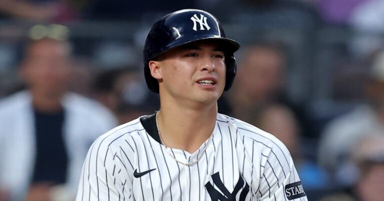 En la foto, el torpedero de los Yankees de Nueva York, Anthony Volpe