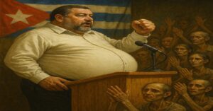 En la foto, una imagen hecha con AI de un dirigente cubano