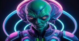 En la foto, una iamgen de un extraterrestre o una figura humanoide