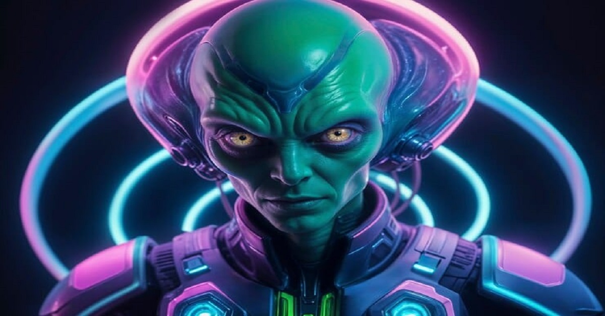 En la foto, una iamgen de un extraterrestre o una figura humanoide
