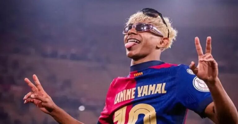 En la foto, Lamine Yamal