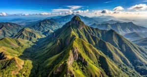 En la foto, la cordillera donde se encuentra el Pico Duarte, en República Dominicana