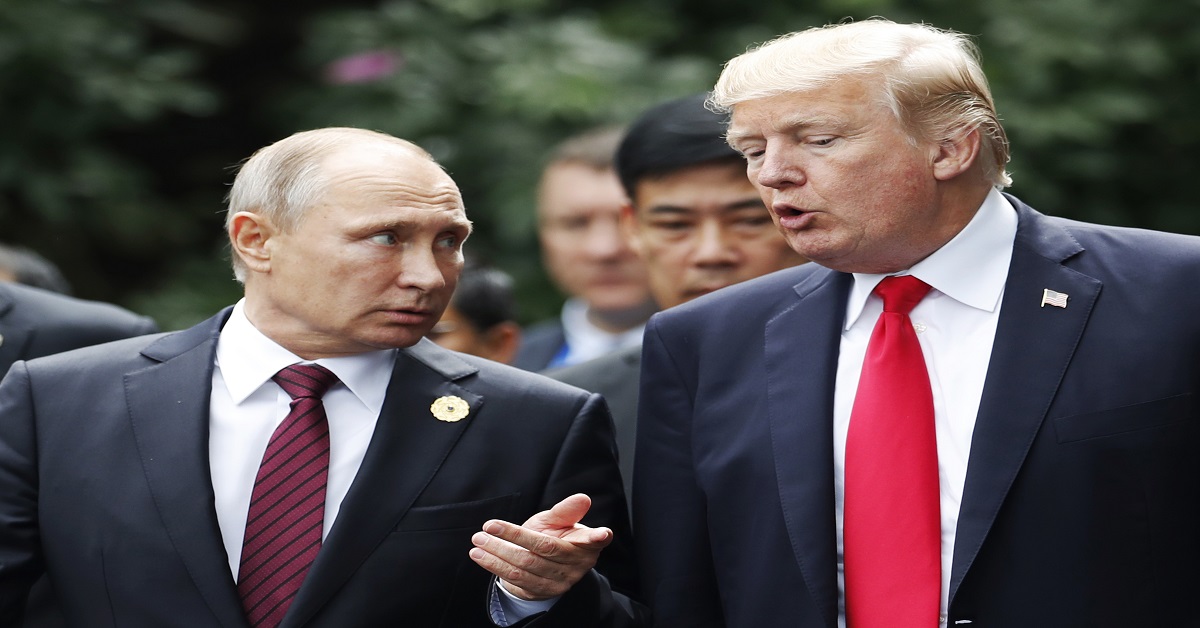 En la foto, Trump y Putin