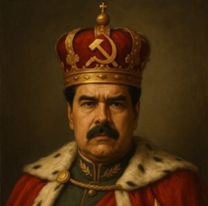 En la foto, una imagen de AI deun rey socialista (Nicolás Maduro)