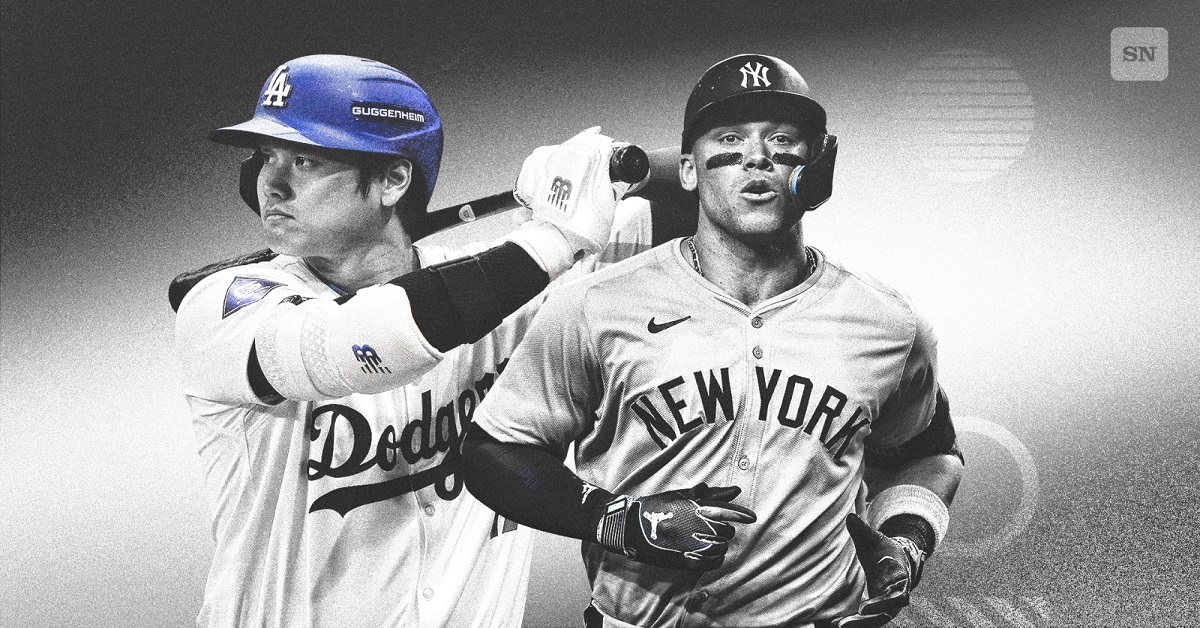 En la foto, Aaron Judge y Shohei Ohtani