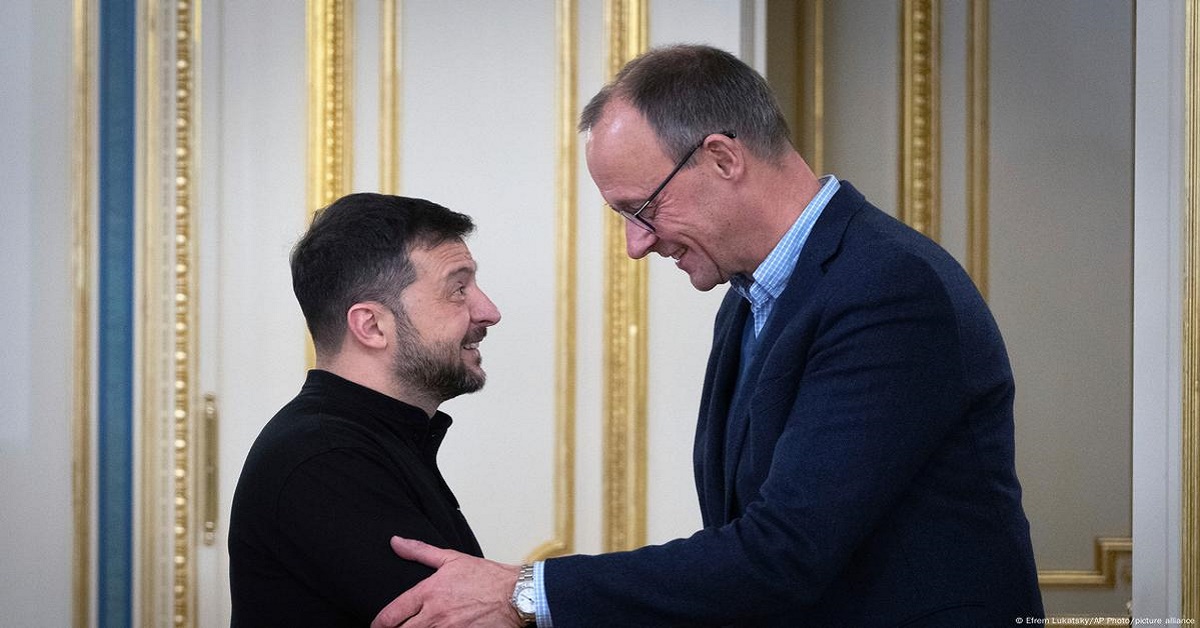 En la foto, Zelenski y Friedrich Merz