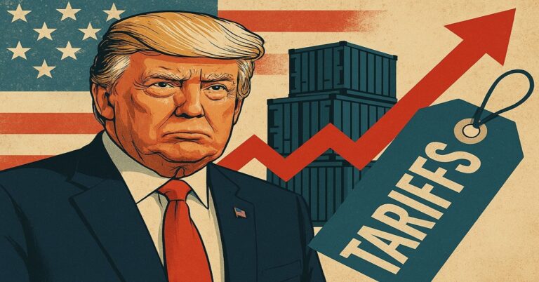 En la foto, una imagen con Ai del presidente Donald Trump