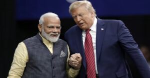 En la foto, Donald Trump y el primer ministro de la India, Narendra modi