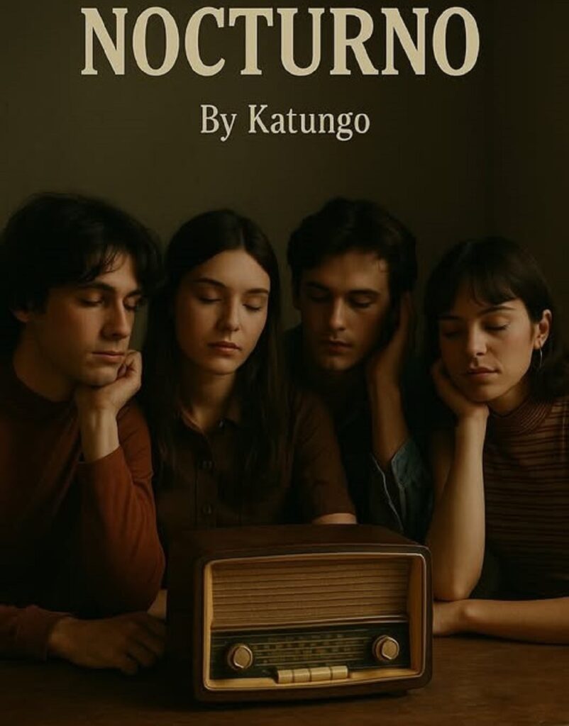 En la foto, una imagen de AI donde se ven vario s jóvenes al rededor de una radio