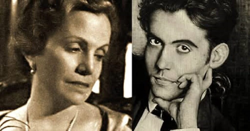 En la foto, Dulce María Loynaz y Federico García Lorca