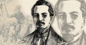 En la foto, un dibujo de Joaquín de Agüero