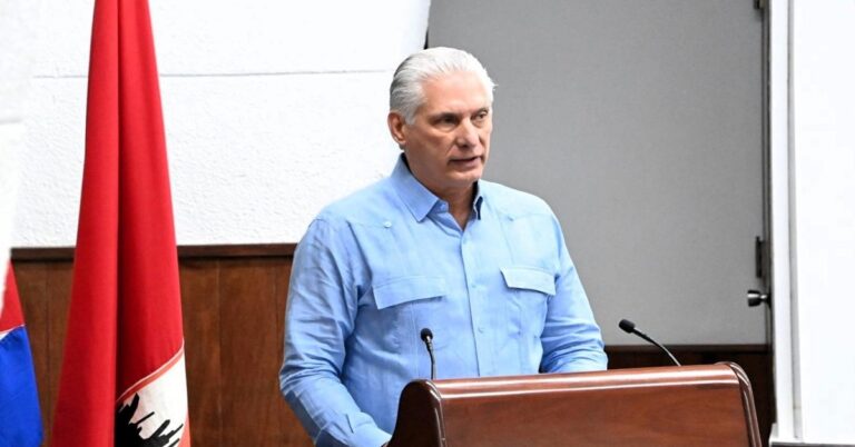 En la foto, Díaz-Canel en la clausura del Pleno del PCC