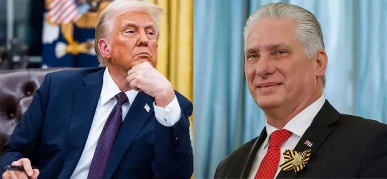 En la foto, Díaz-Canel y Trump