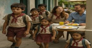 En la foto, imagen hecha con Ai donde se ve el contraste entre la vida de los pobres y los dirigentes en Cuba