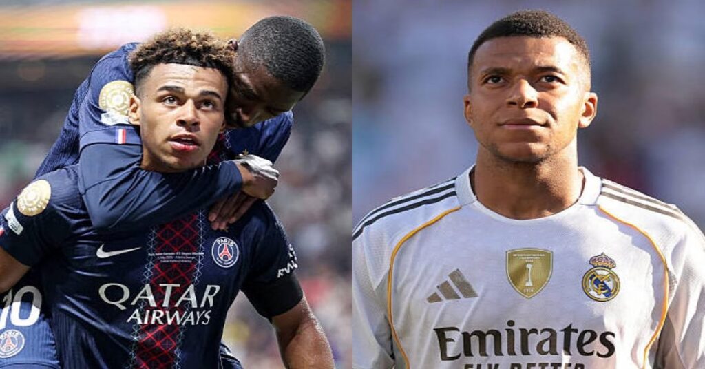 En la foto, una imagen alusiva al partido entre el PSG y el Real Madrid