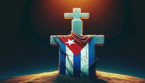 En la foto, una imagen en Ai alegórica a Cuba