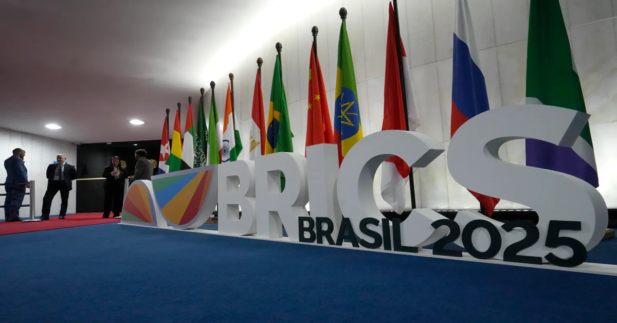En la foto, un anuncio de la Cumbre de los Brics en Río de Janeiro
