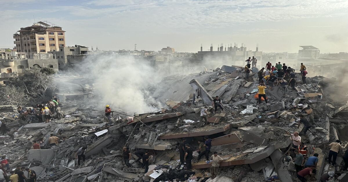 En la foto, destrucción provocada por la guerra en Gaza