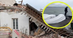 En la foto, montaje sobre los daños en Kamchatka