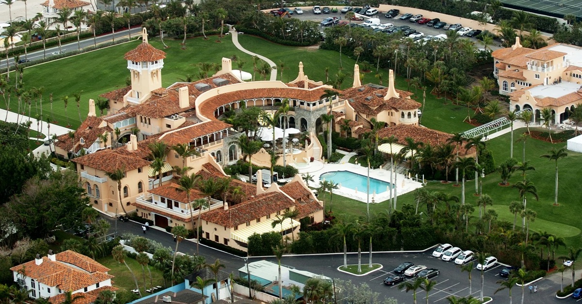 En la foto, la residencia de Trump en Mar-e-Lago