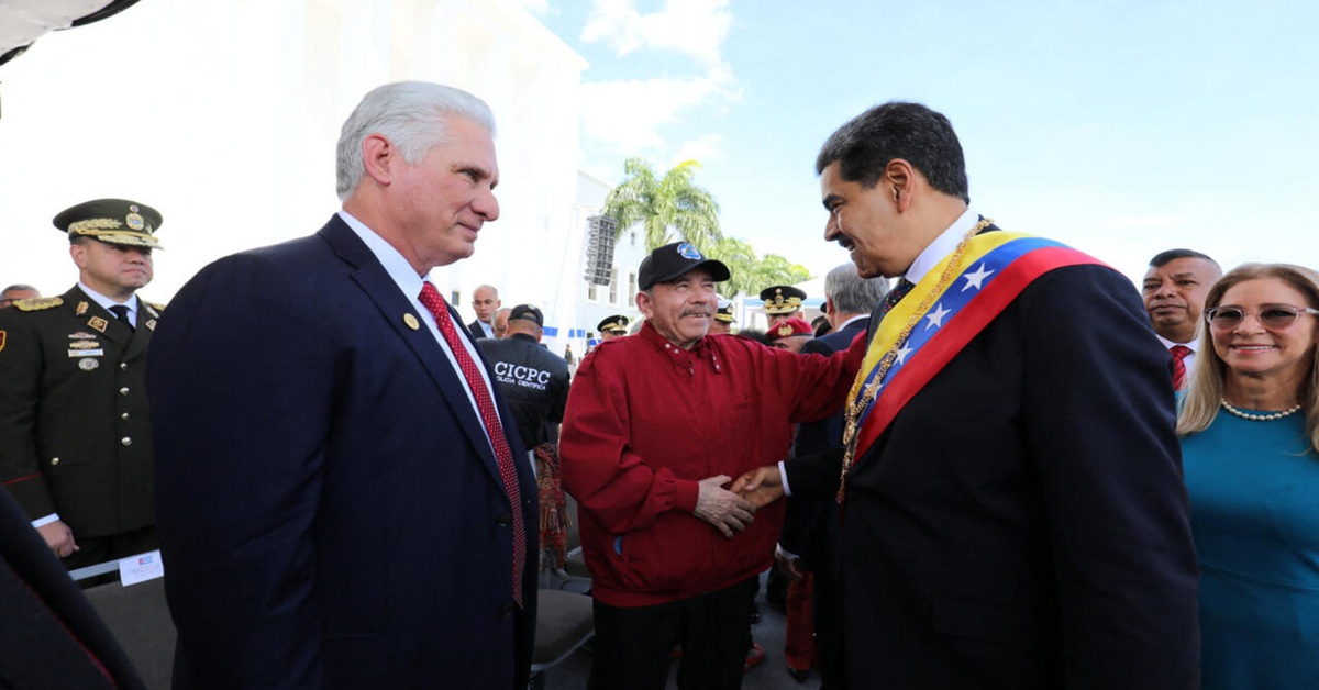 En la foto, los gobernantes de Cuba, Nicaragua y Venezuela