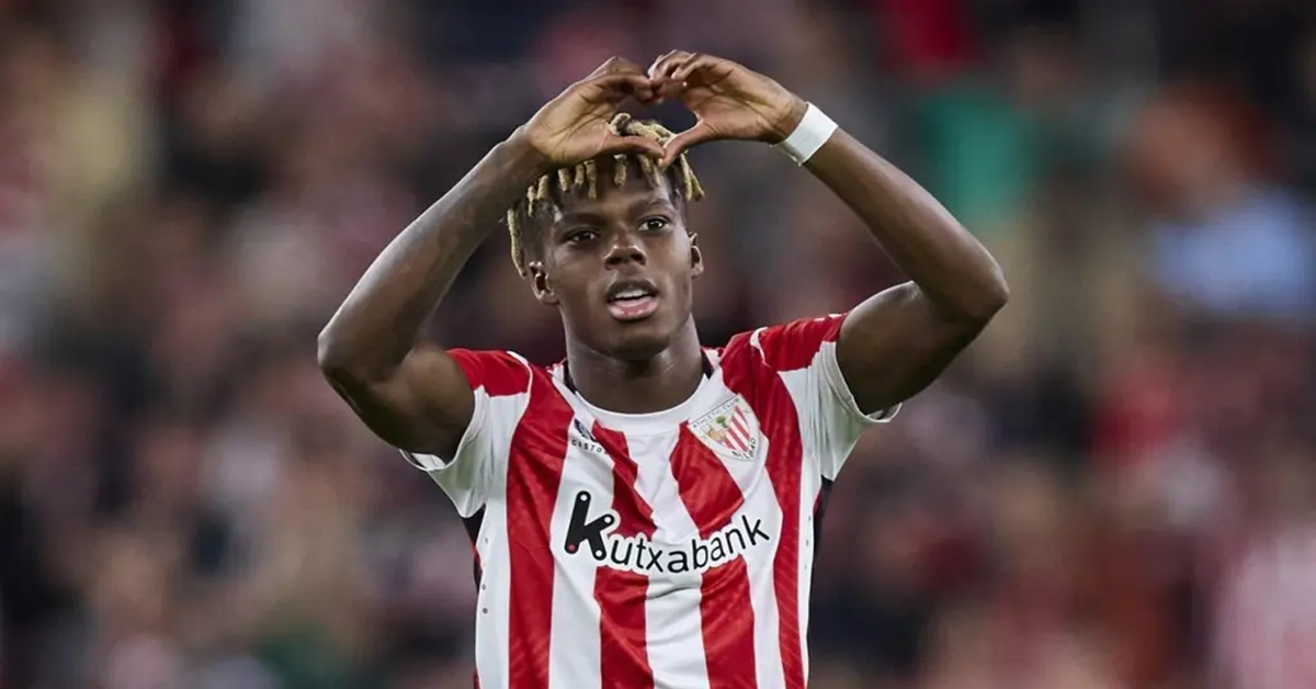 En la foto, Nico Williams