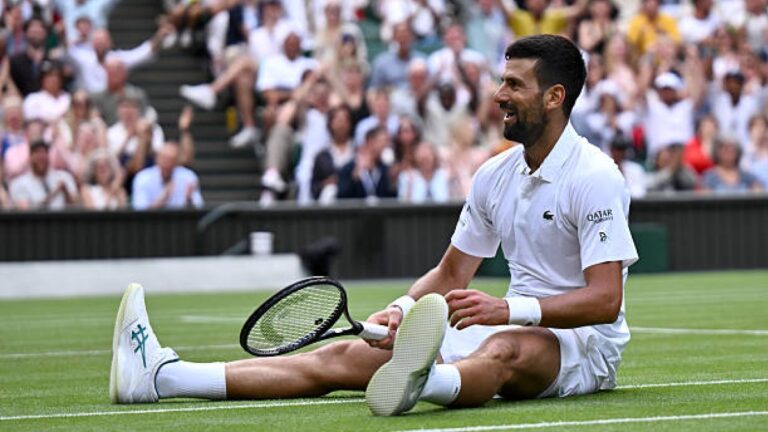 En la foto, Djokovic durante el partido ante Miomir Kecmanovic
