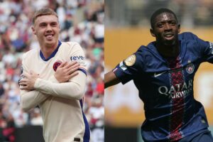 En la foto, Palmer y Dembelé, las posibles estrellas del partido final del Mundial