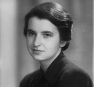 En la foto,, Rosalind Franklin