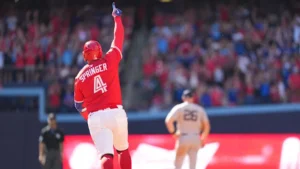 SEn la foto, pringer celebra su Gran Slam ante Yankees