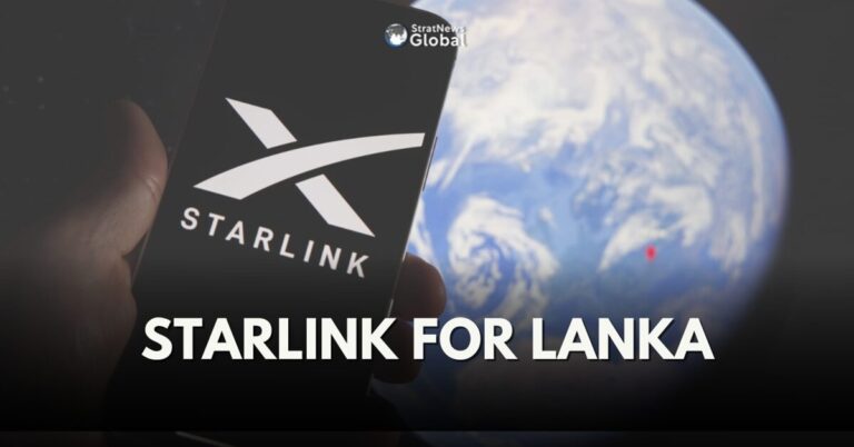 En la foto, el logo de Starlink para Sri Lanka