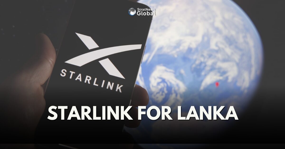 En la foto, el logo de Starlink para Sri Lanka
