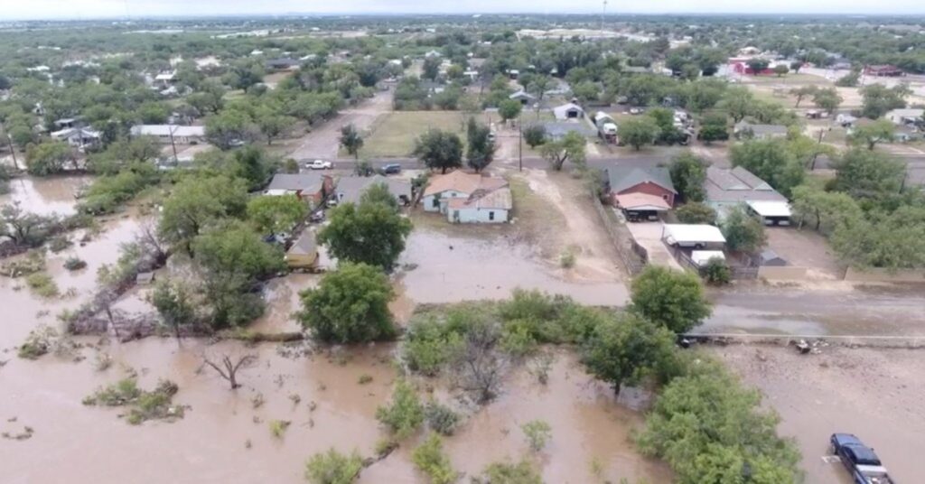 En la foto, inundaciones provocadas por el Río Guadalupe, en Texas