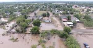 En la foto, inundaciones provocadas por el Río Guadalupe, en Texas