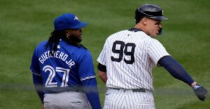 En la foto, Vladimir Guerrero y Aaron Judge