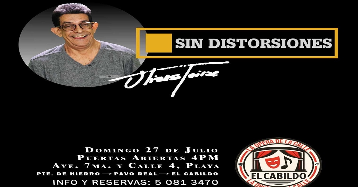 En la foto, cartel que anuncia una presentación de Ulises Toirac