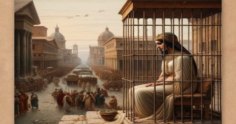 En la foto, una iamgen de Ai en la que se ve a Arsínoe IV cautiva