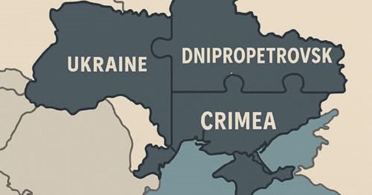 En la foto, mapa de las regiones en conflicto