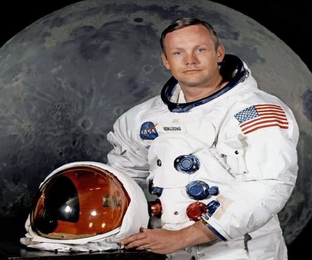 En al foto, Neil Armstrong