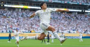 En la foto, el delantero del Real Madrid Gonzalo